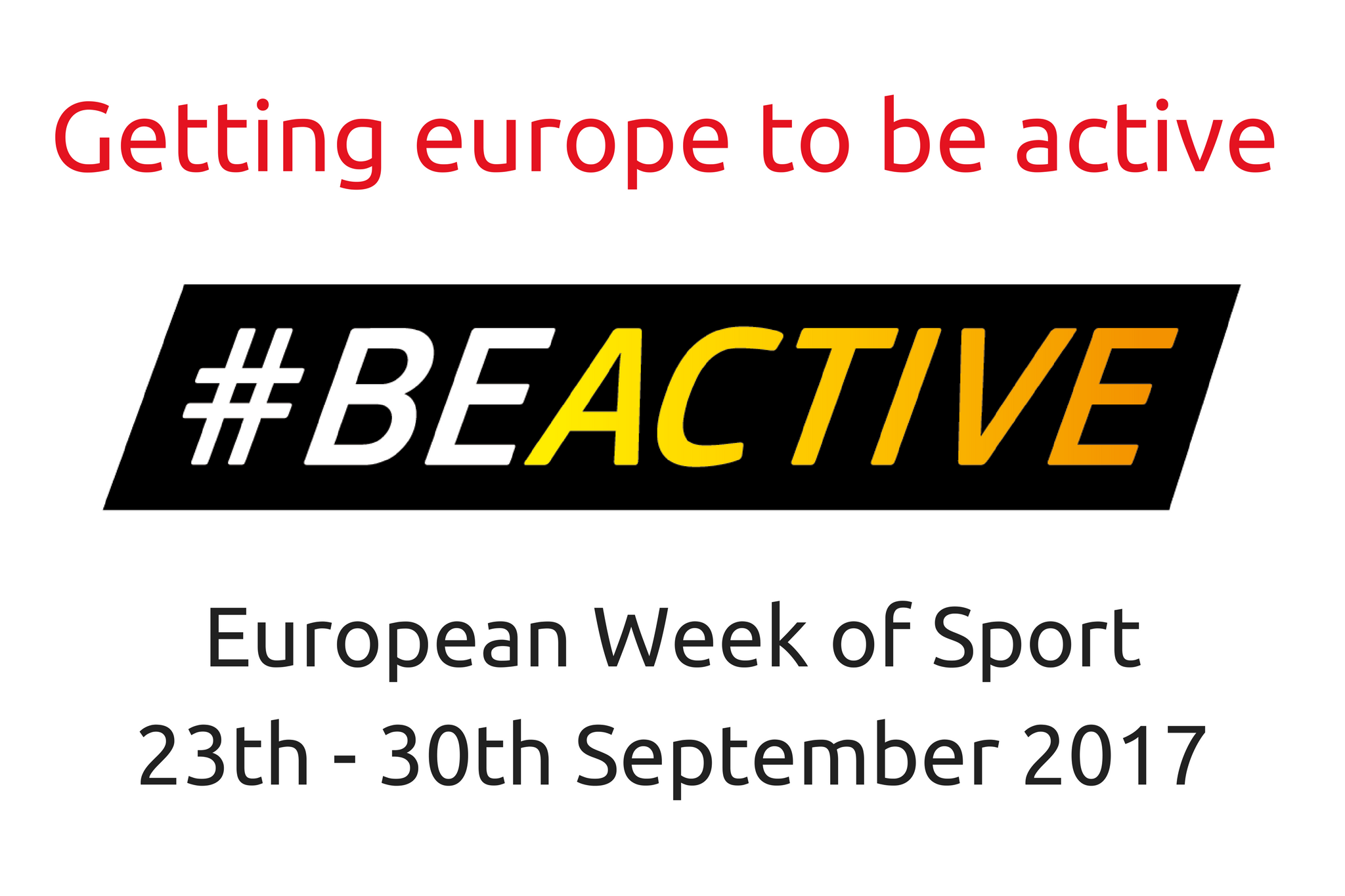 #beActive – The European Week of Sport