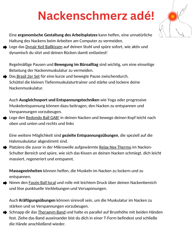 What to do for tension in the neck?